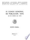 IX censo general de población, 1970