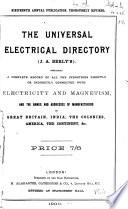 J.A. Berly's Universal Electrical Directory and Advertiser