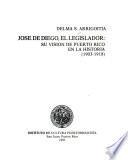 José de Diego, el legislador