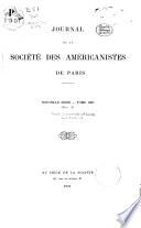 Journal de la Société des américanistes de Paris