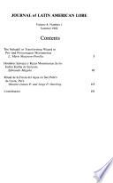 Journal of Latin American Lore