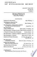 Journal of synagogue music