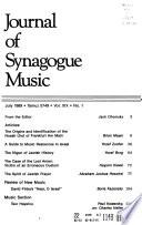 Journal of synagogue music
