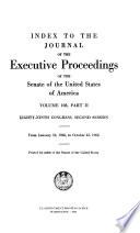 Journal of the Executive Proceedings of the Senate of the United States of America