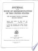 Journal of the House of Representatives of the United States