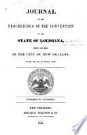 Journal of the Proceedings of the Convention of the State of Louisiana
