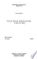 Juan Ruiz, Boccaccio, Chaucer