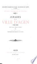 Jurades de la ville d'Agen 1345-1355