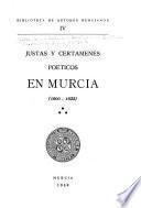 Justas y certámenes poéticos en Murcia (1600-1635)