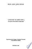 L'Etranger de Albert Camus