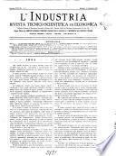 L'industria rivista tecnica ed economica illustrata