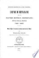 L'oeuvre de bienfaisance pour les pauvres honteux protestants (Privat-Armen-Anstalt) 1780-1880