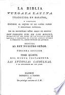 La biblia Vulgata latina traducida al espanol
