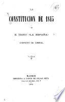 La Constitución de 1845 ó el diario La España, convicto de liberal