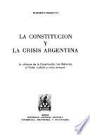La Constitución y la crisis argentina