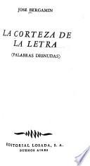 La corteza de la letra