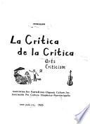 La crítica de la crítica