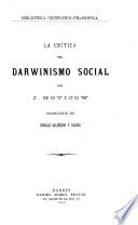 La crítica del darwinismo social