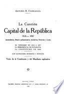 La cuestión capital de la República, 1826 a 1887