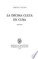 La Décima culta en Cuba