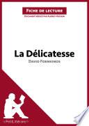 La Délicatesse de David Foenkinos (Analyse de l'oeuvre)