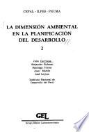La Dimensión ambiental en la planificación del desarrollo