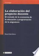 La elaboración del proyecto docente