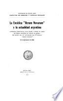 La encíclica Rerum novarum y la actualidad argentina