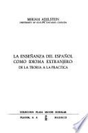 La enseñanza del español como idioma extranjero