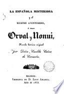 La Española misteriosa y el llustre aventurero, o, Sean Orval y Nonui