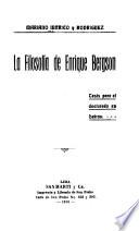 La filosofía de Enrique Bergson