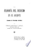 La filosofía del derecho en el Quijote