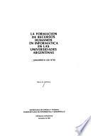 La formación de recursos humanos en informática en las universidades argentinas