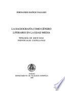 La hagiografía como género literario en la Edad Media