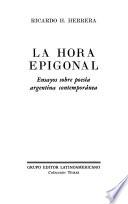 La hora epigonal