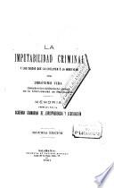 La imputabilidad criminal y las causas que la excluyen ó la modifican