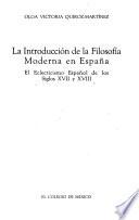 La introducción de la filosofía moderna en España
