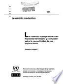 La inversión extranjera directa en República Dominicana y su impacto sobre la competitividad de sus exportaciones