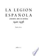 La Legión Española: 1920-1936