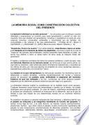 LA MEMORIA SOCIAL COMO CONSTRUCCIÓN COLECTIVA DEL PRESENTE