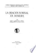 La oración nominal en Homero