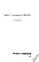 La poesía femenina actual de Sudamérica