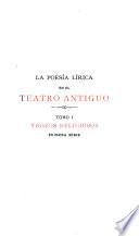 La poesía lírica en el teatro antiguo