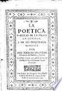 La Poética o Reglas de Poesía ...