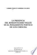 La presencia del romanticismo inglés en el pensamiento poético de Luis Cernuda