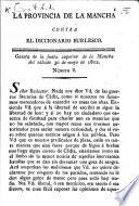 La Provincia de la Mancha contra el Diccionario Burlesco. [Signed: F. A. d. C.]