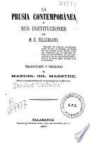 La Prusia contemporánea y sus instituciones