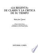 La regenta de Clarín y la crítica de su tiempo