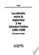 La relación entre la Argentina y los Estados Unidos, 1989-1995