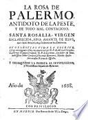 La Rosa de Palermo, antidoto de la peste y de todo mal contagioso